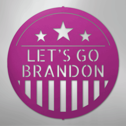 Custom Metal Wall Art - Personalized Patriotic Sign Purple