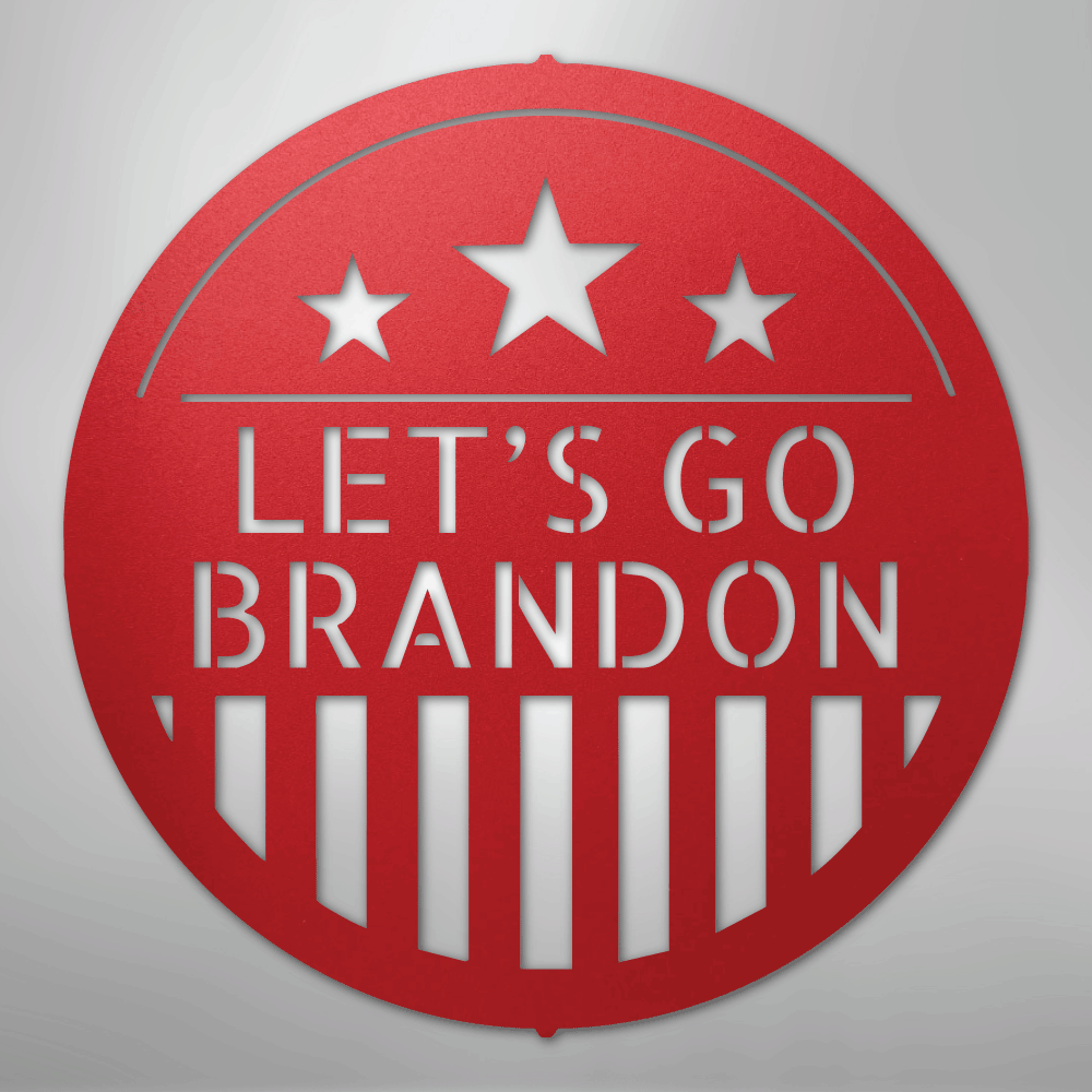 Custom Metal Wall Art - Personalized Patriotic Sign Red