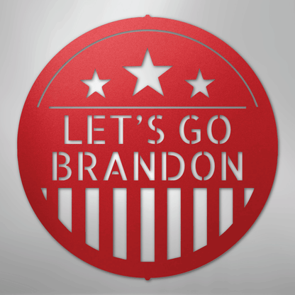 Custom Metal Wall Art - Personalized Patriotic Sign Red