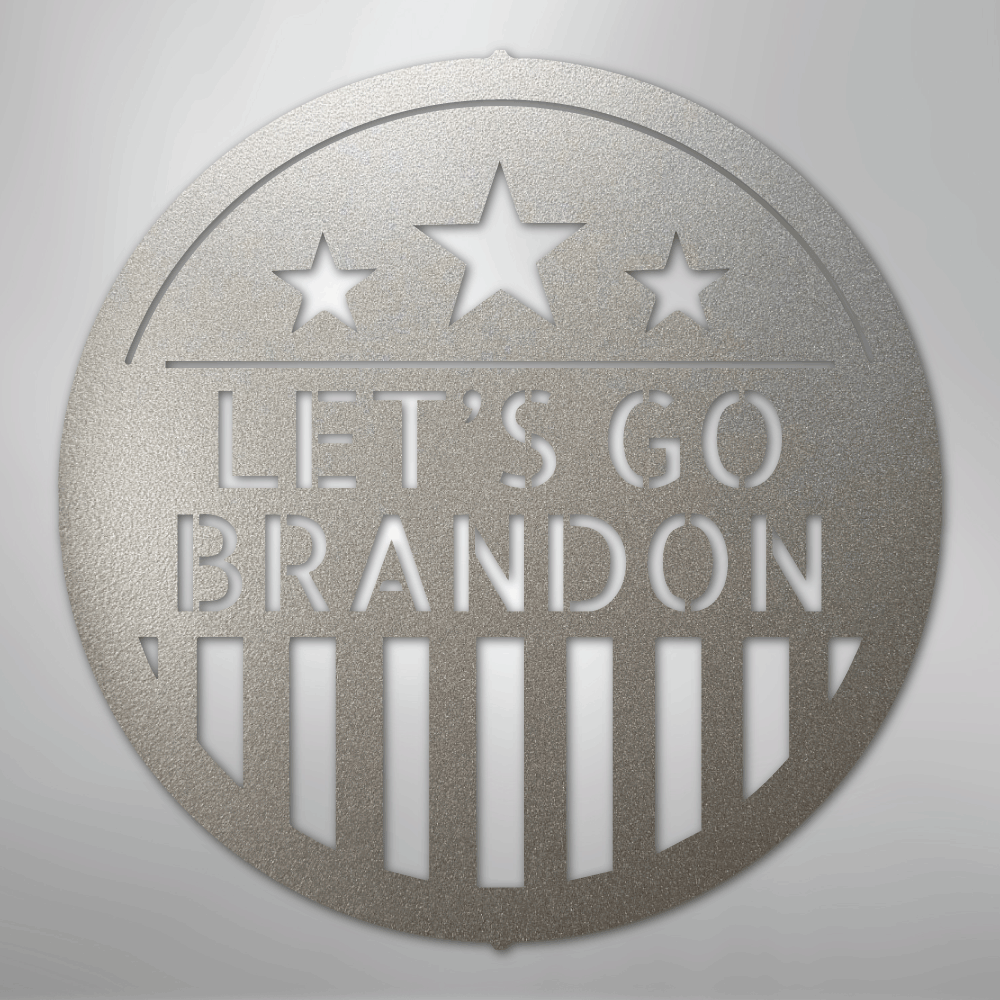 Custom Metal Wall Art - Personalized Patriotic Sign Silver