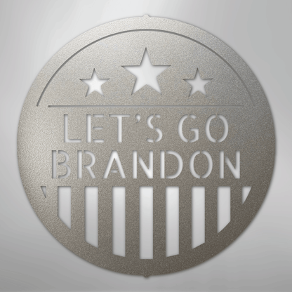 Custom Metal Wall Art - Personalized Patriotic Sign Silver