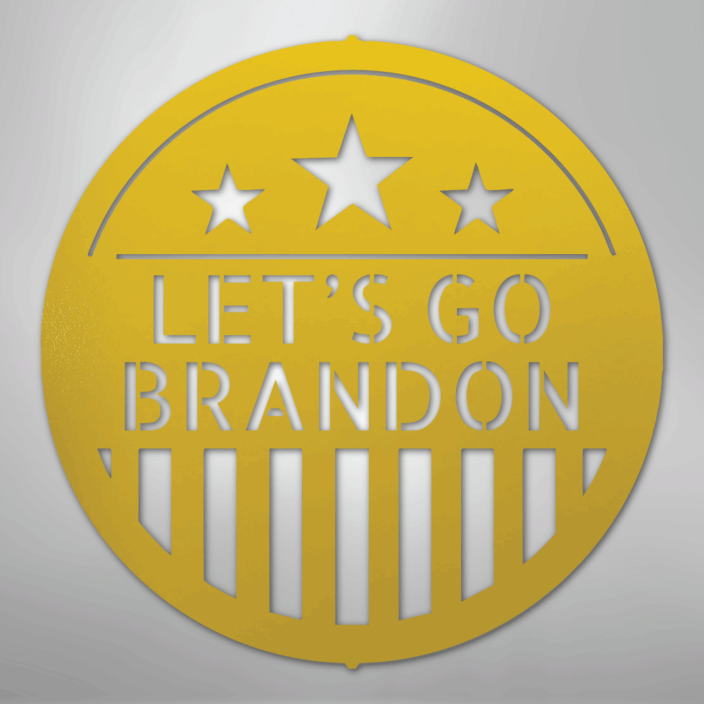 Custom Metal Wall Art - Personalized Patriotic Sign Yellow