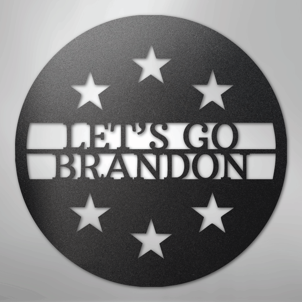 Custom Metal Wall Art - Personalized Patriotic Sign Black