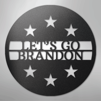 Custom Metal Wall Art - Personalized Patriotic Sign Black