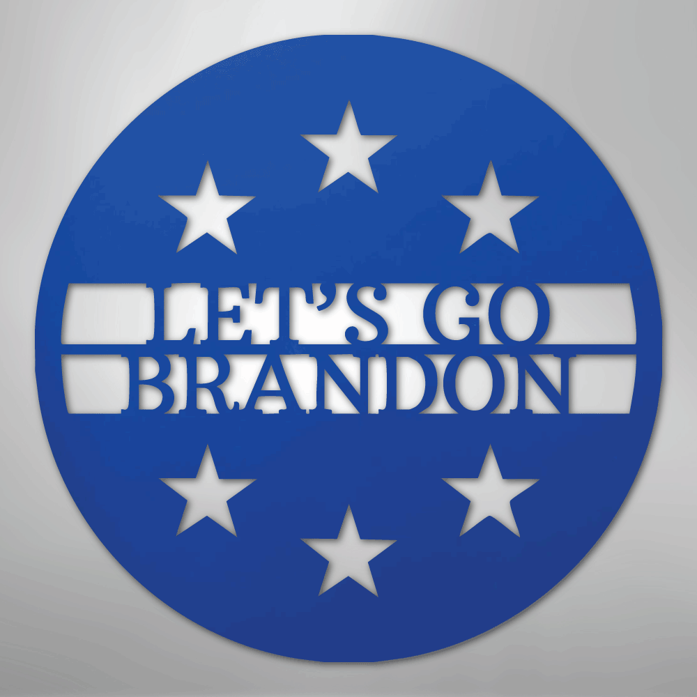 Custom Metal Wall Art - Personalized Patriotic Sign Blue