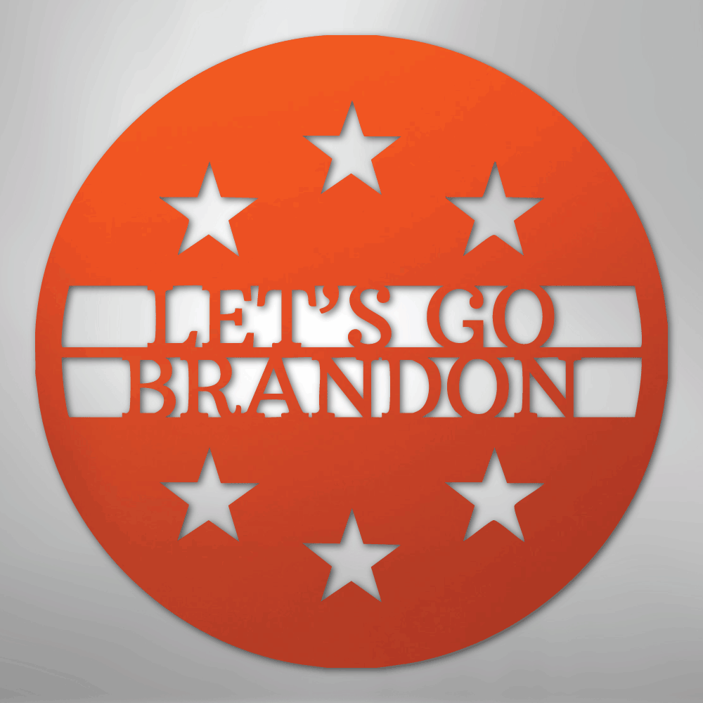 Custom Metal Wall Art - Personalized Patriotic Sign Orange