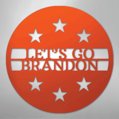Custom Metal Wall Art - Personalized Patriotic Sign Orange