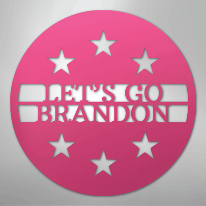 Custom Metal Wall Art - Personalized Patriotic Sign Pink