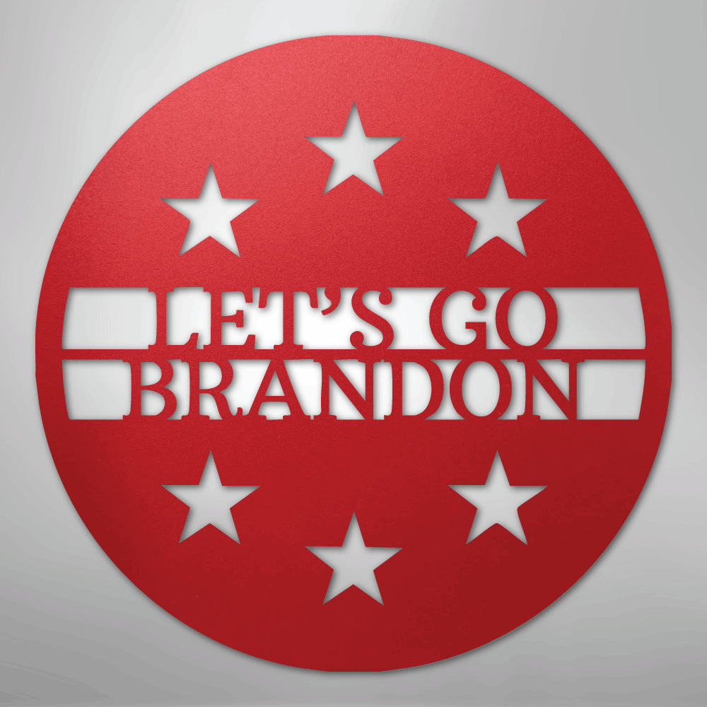 Custom Metal Wall Art - Personalized Patriotic Sign Red