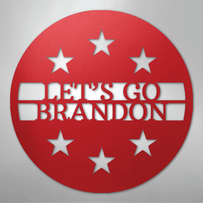 Custom Metal Wall Art - Personalized Patriotic Sign Red
