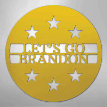Custom Metal Wall Art - Personalized Patriotic Sign Yellow