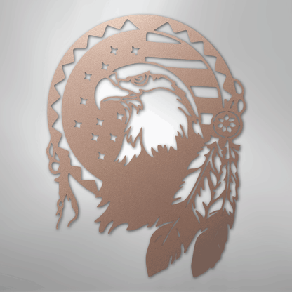 Metal Wall Art - American Eagle Sign Rose