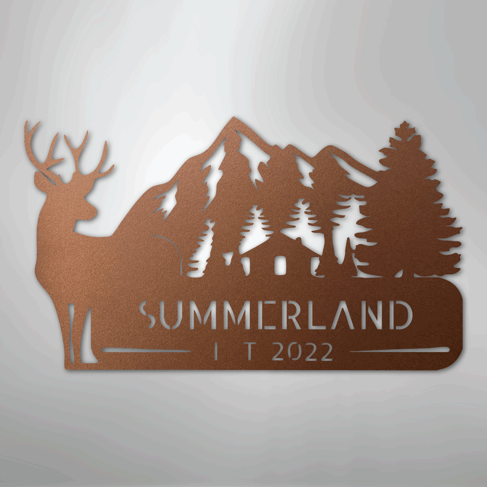 Custom Metal Wall Art - Personalized Farmhouse Sign Copper