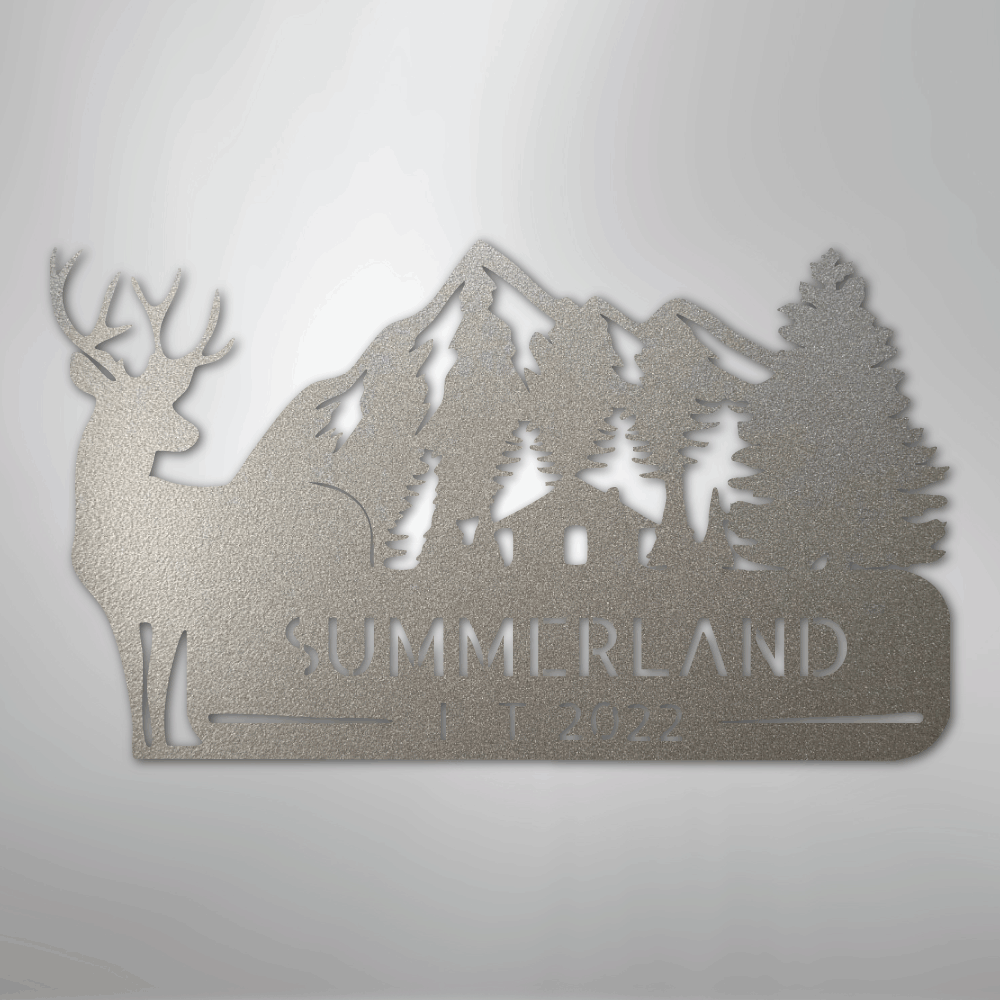 Custom Metal Wall Art - Personalized Farmhouse Sign Silver