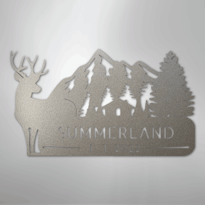 Custom Metal Wall Art - Personalized Farmhouse Sign Silver