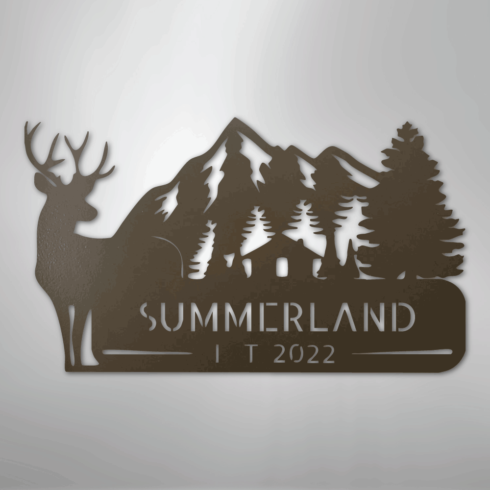 Custom Metal Wall Art - Personalized Farmhouse Sign Stone