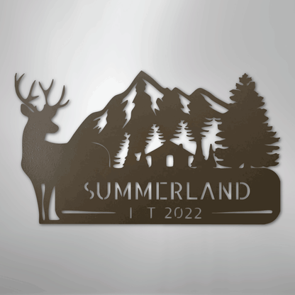 Custom Metal Wall Art - Personalized Farmhouse Sign Stone