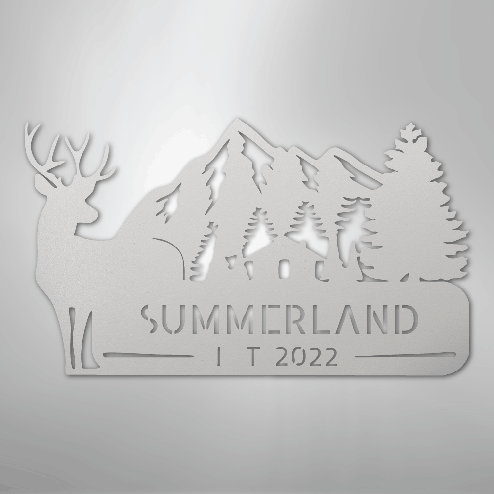 Custom Metal Wall Art - Personalized Farmhouse Sign White