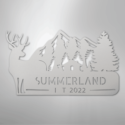 Custom Metal Wall Art - Personalized Farmhouse Sign White