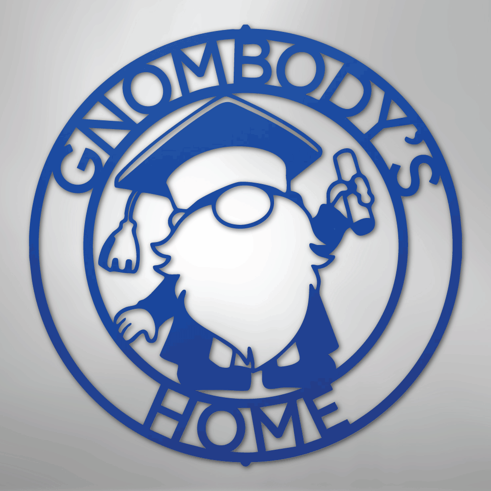 Custom Metal Wall Art - Personalized Graduation Sign Blue