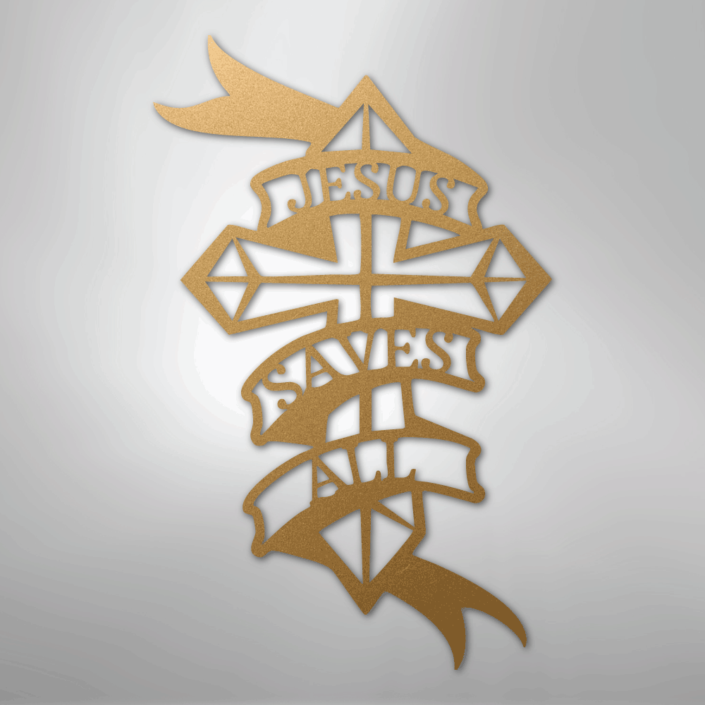 Metal Wall Art - Christian Sign Gold