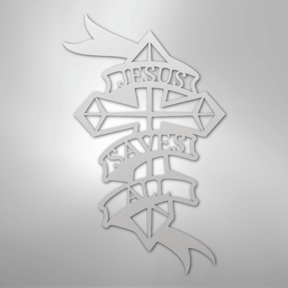 Metal Wall Art - Christian Sign White