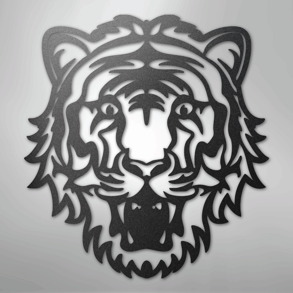 Metal Wall Art - Tiger Sign