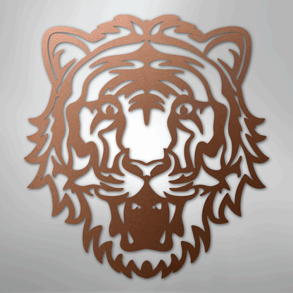 Metal Wall Art - Tiger Sign Copper