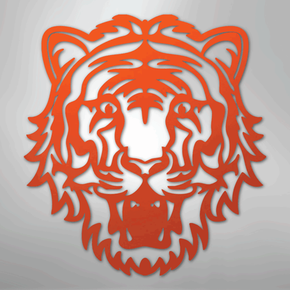 Metal Wall Art - Tiger Sign Orange