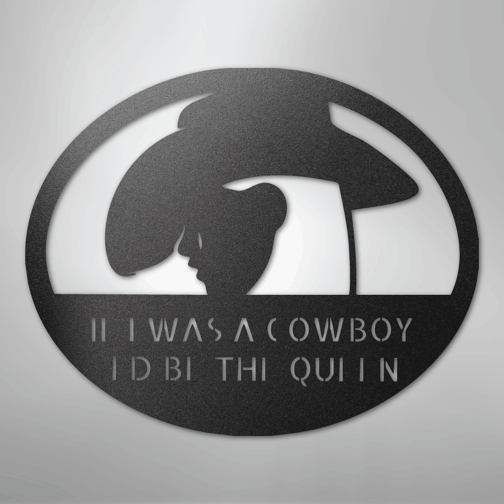 Custom Metal Wall Art - Personalized Cowgirl Sign