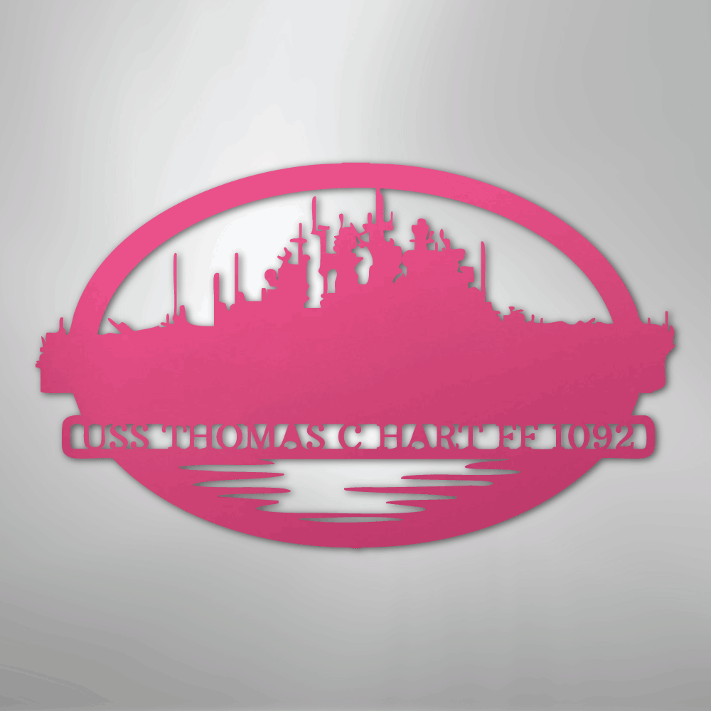 Custom Metal Wall Art - Personalized Navy SEAL Sign Pink