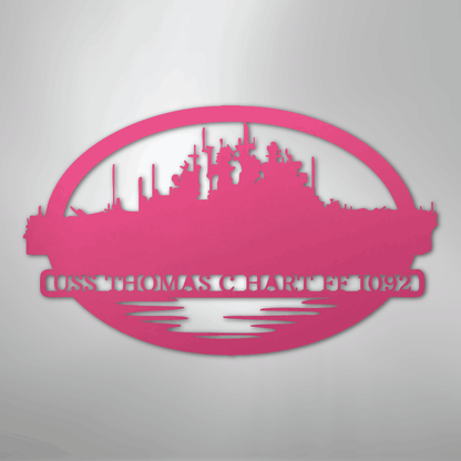 Custom Metal Wall Art - Personalized Navy SEAL Sign Pink