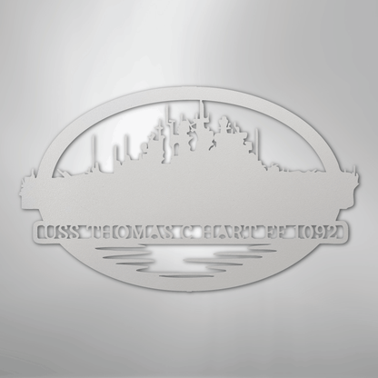 Custom Metal Wall Art - Personalized Navy SEAL Sign White