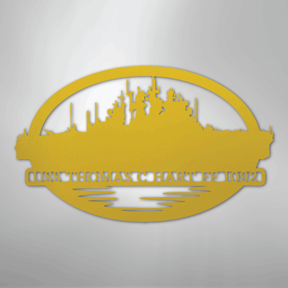 Custom Metal Wall Art - Personalized Navy SEAL Sign Yellow