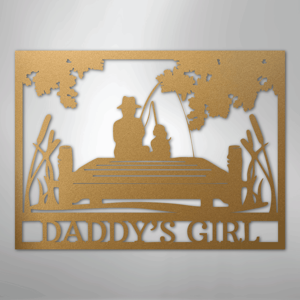 Custom Metal Wall Art - Personalized Memorial Sign Gold