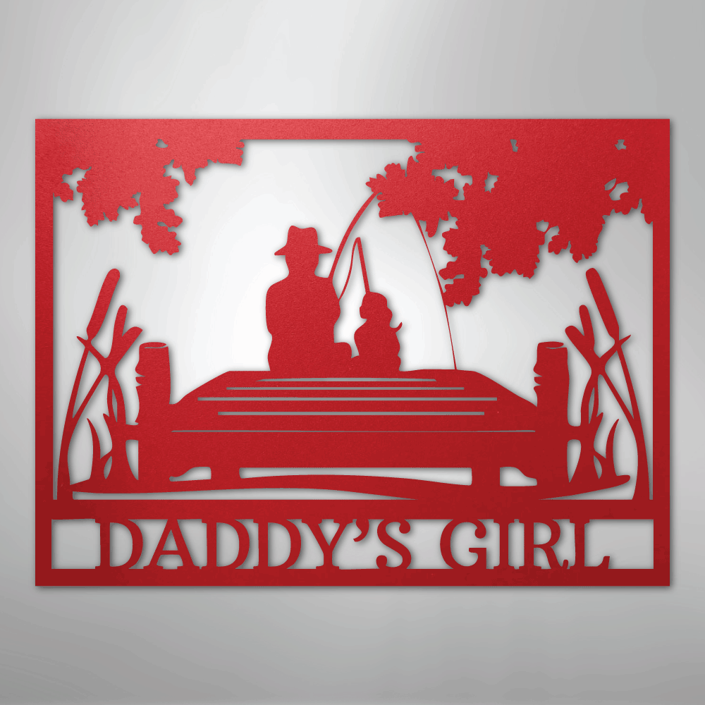 Custom Metal Wall Art - Personalized Memorial Sign Red