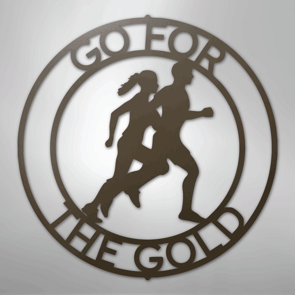 Custom Metal Wall Art - Personalized Runner Sign Stone