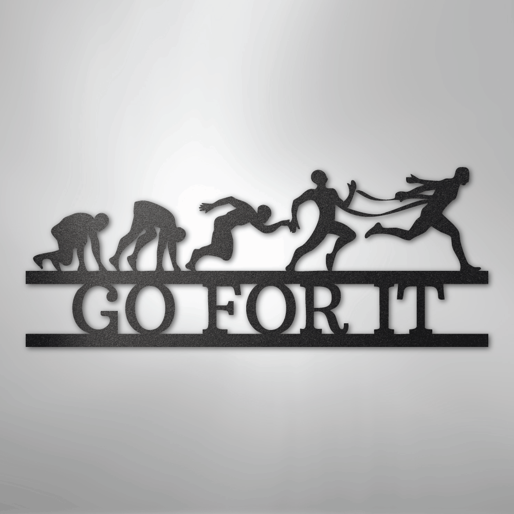 Custom Metal Wall Art - Personalized Running Sports Name Plaque