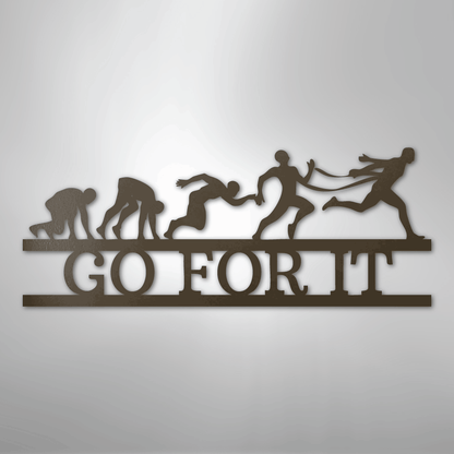 Custom Metal Wall Art - Personalized Running Sports Name Plaque Stone