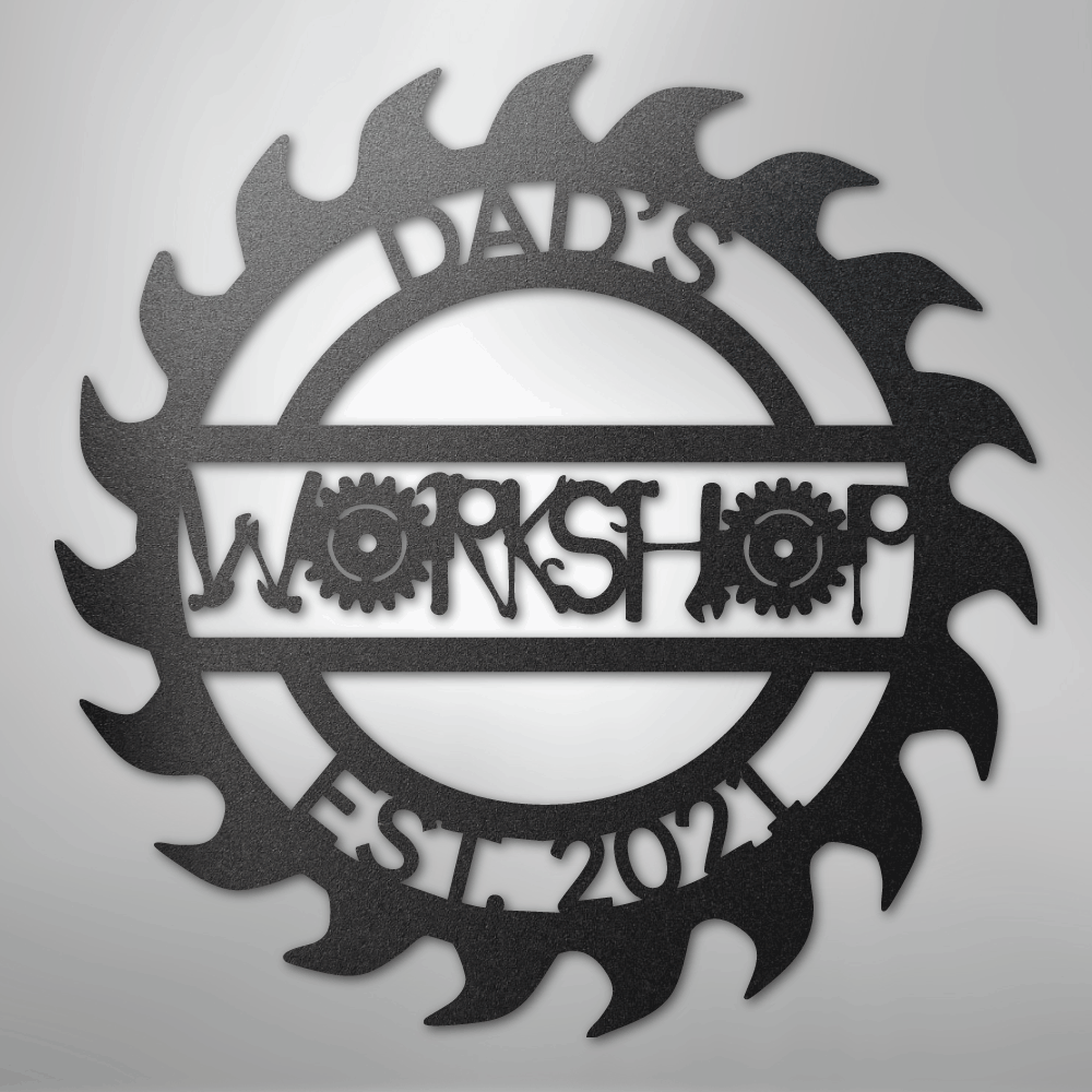 Custom Metal Wall Art - Personalized Workshop Sign