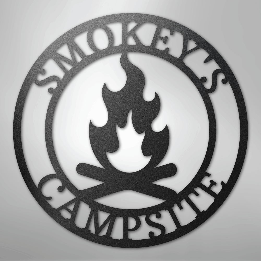 Custom Metal Wall Art - Personalized Fire Pit Sign
