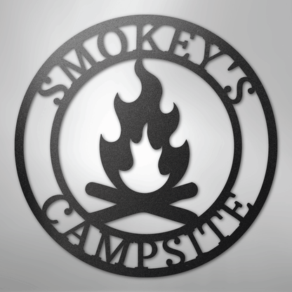 Custom Metal Wall Art - Personalized Fire Pit Sign