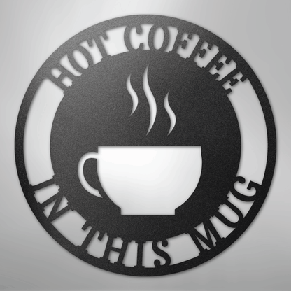 Custom Metal Wall Art - Personalized Coffee Bar Monogram Sign