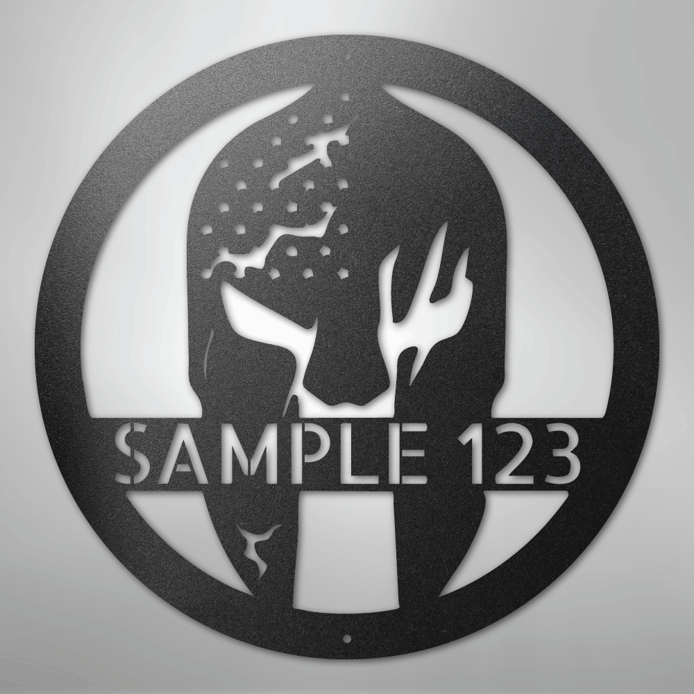 Custom Metal Wall Art - Personalized Home Gym Spartan Sign