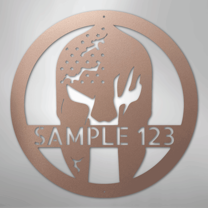 Custom Metal Wall Art - Personalized Home Gym Spartan Sign Rose