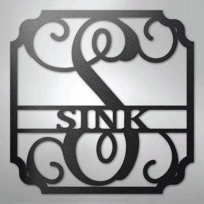 Custom Metal Wall Art - Personalized Established Family Sign
