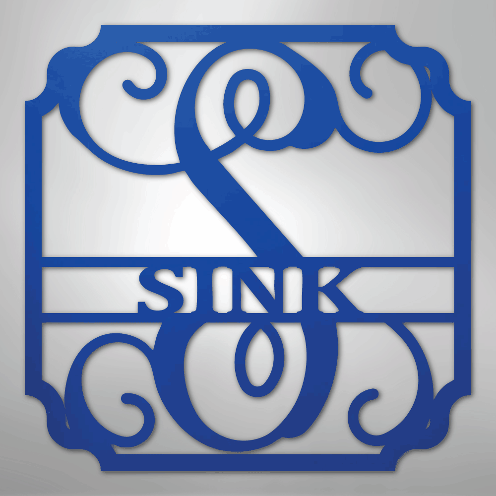 Custom Metal Wall Art - Personalized Established Family Sign Blue