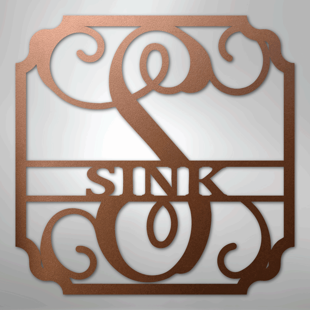 Custom Metal Wall Art - Personalized Established Family Sign Copper