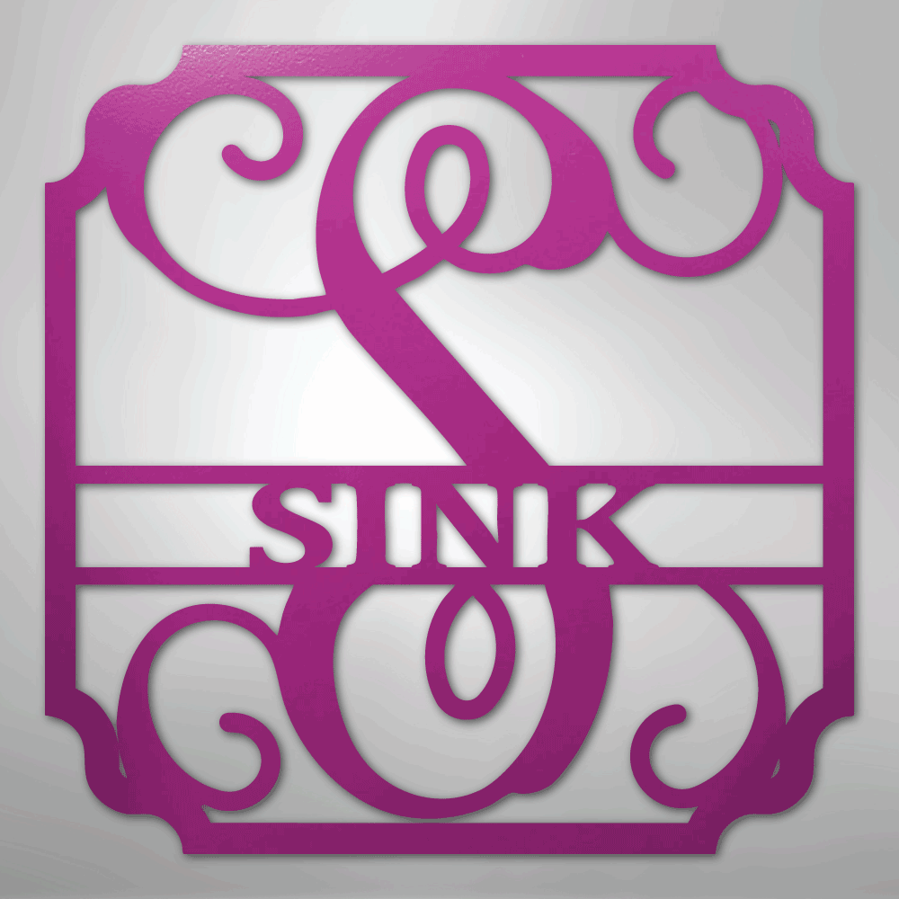 Custom Metal Wall Art - Personalized Established Family Sign Purple