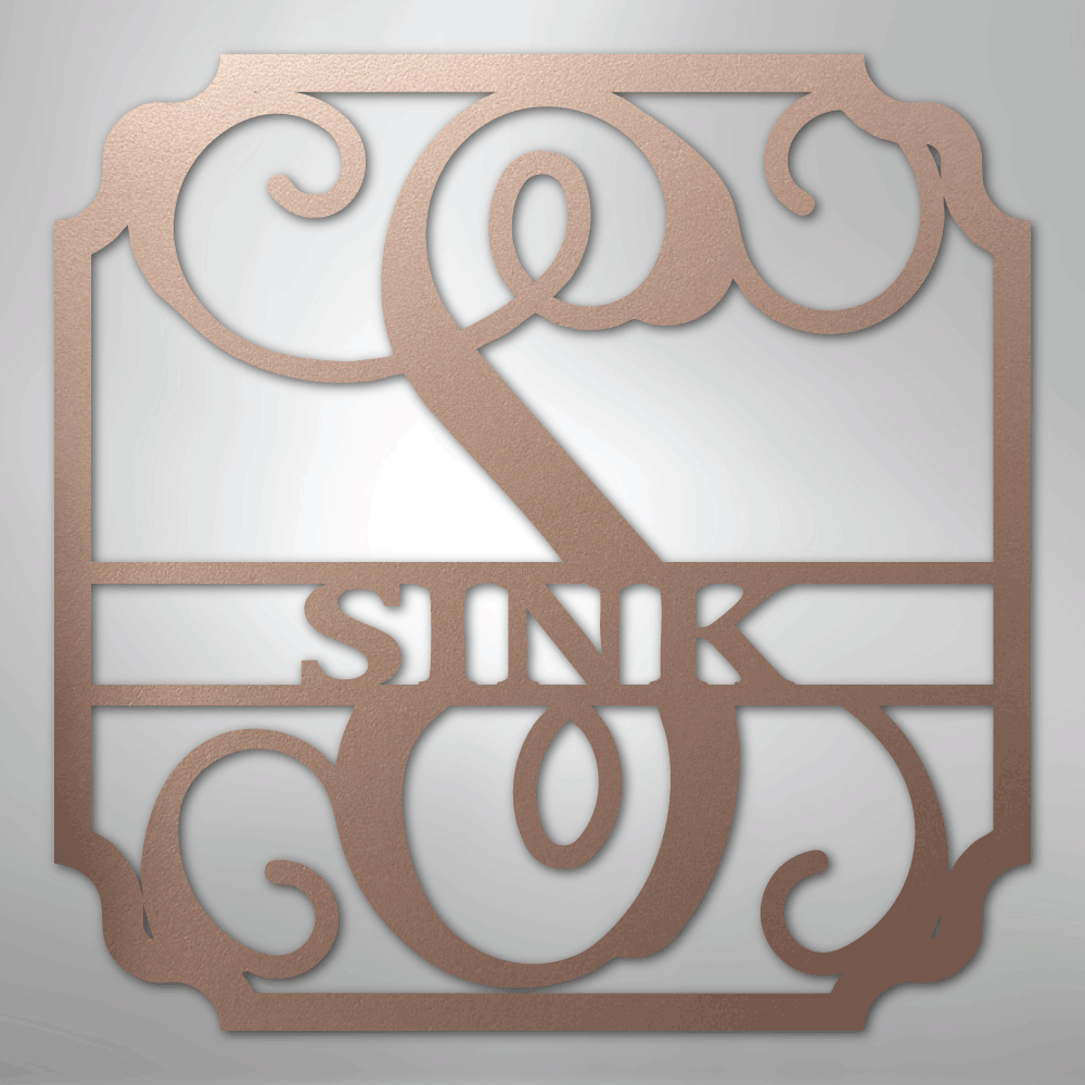 Custom Metal Wall Art - Personalized Established Family Sign Rose